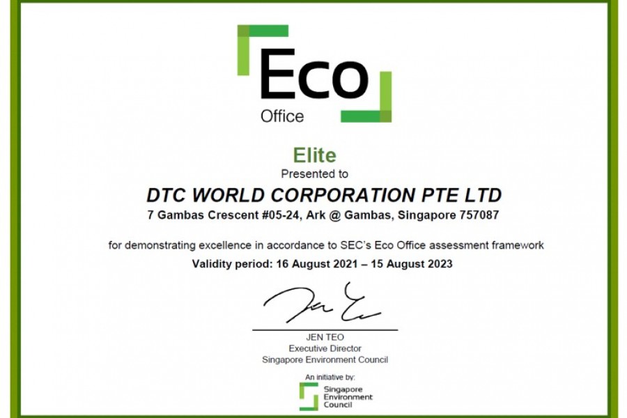 Eco Office Certification - Elite Award